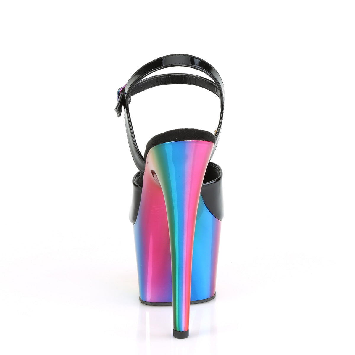 adore 709ombre sexy shoes 7 inch heel multi glitter platforms ankle strap sandals