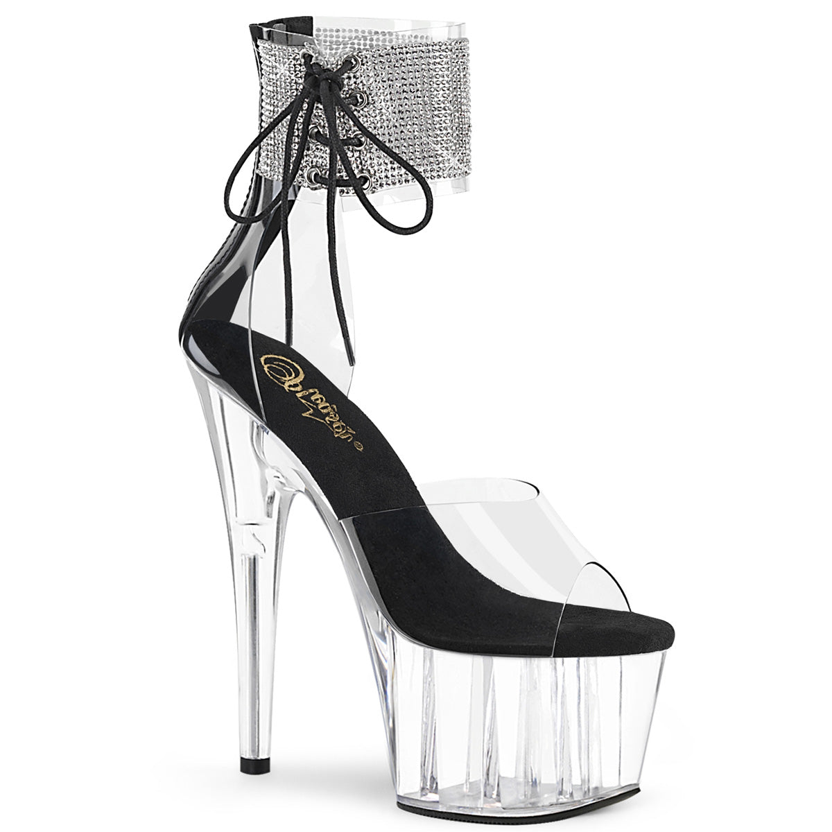 Adore-724RS Pleasers 7 pulgadas Clear Exotic Dancing Bling tacones altos