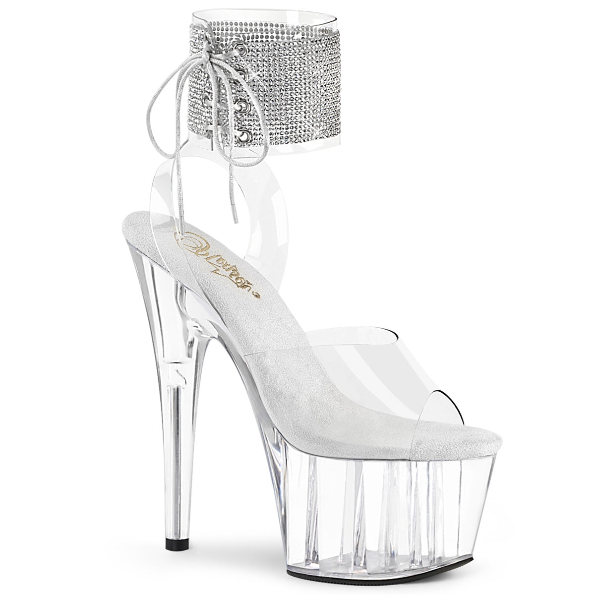 Lucite clearance platform heels