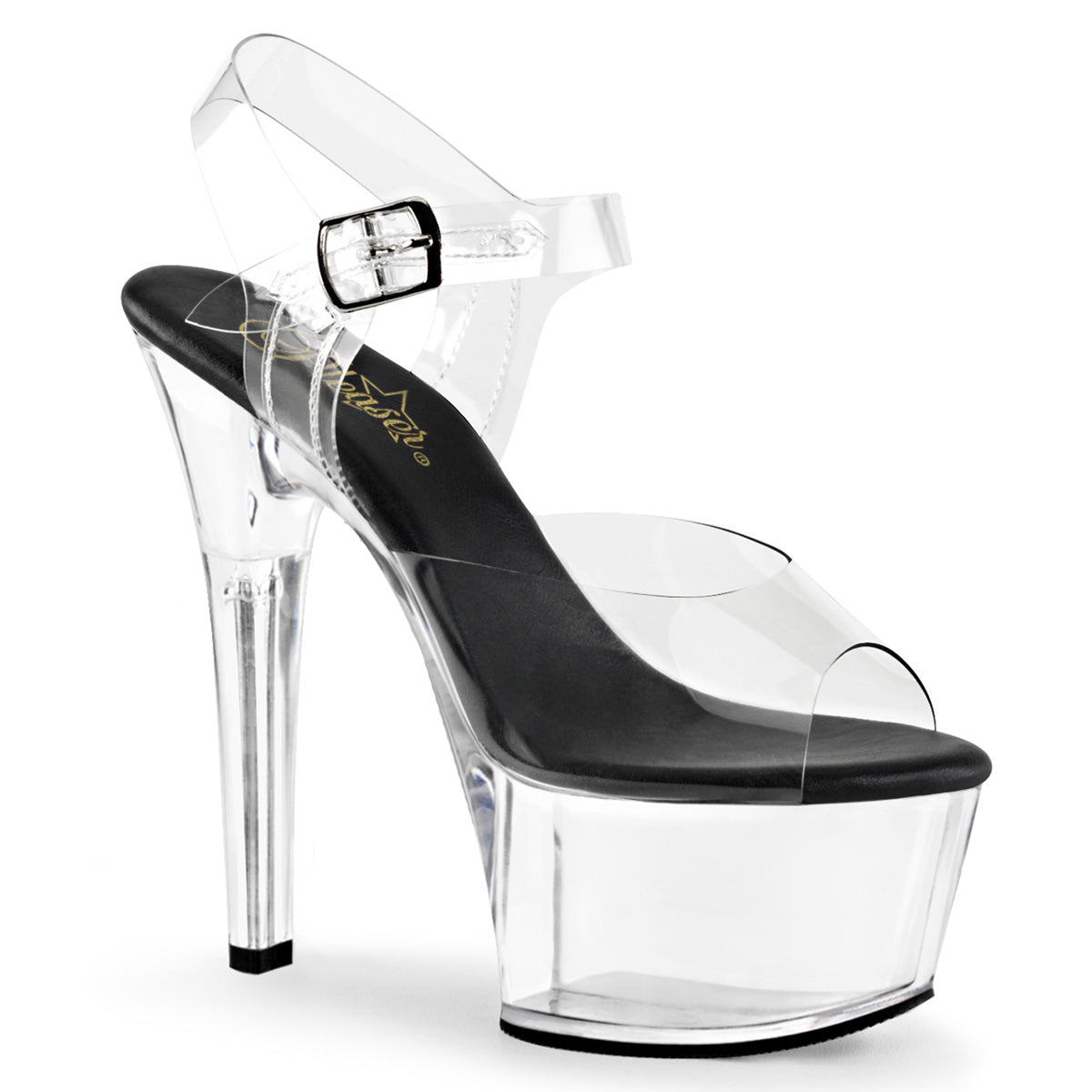 Clear 6 Inch Exotic Dancer Platform Shoes - Pleaser ASPIRE-608