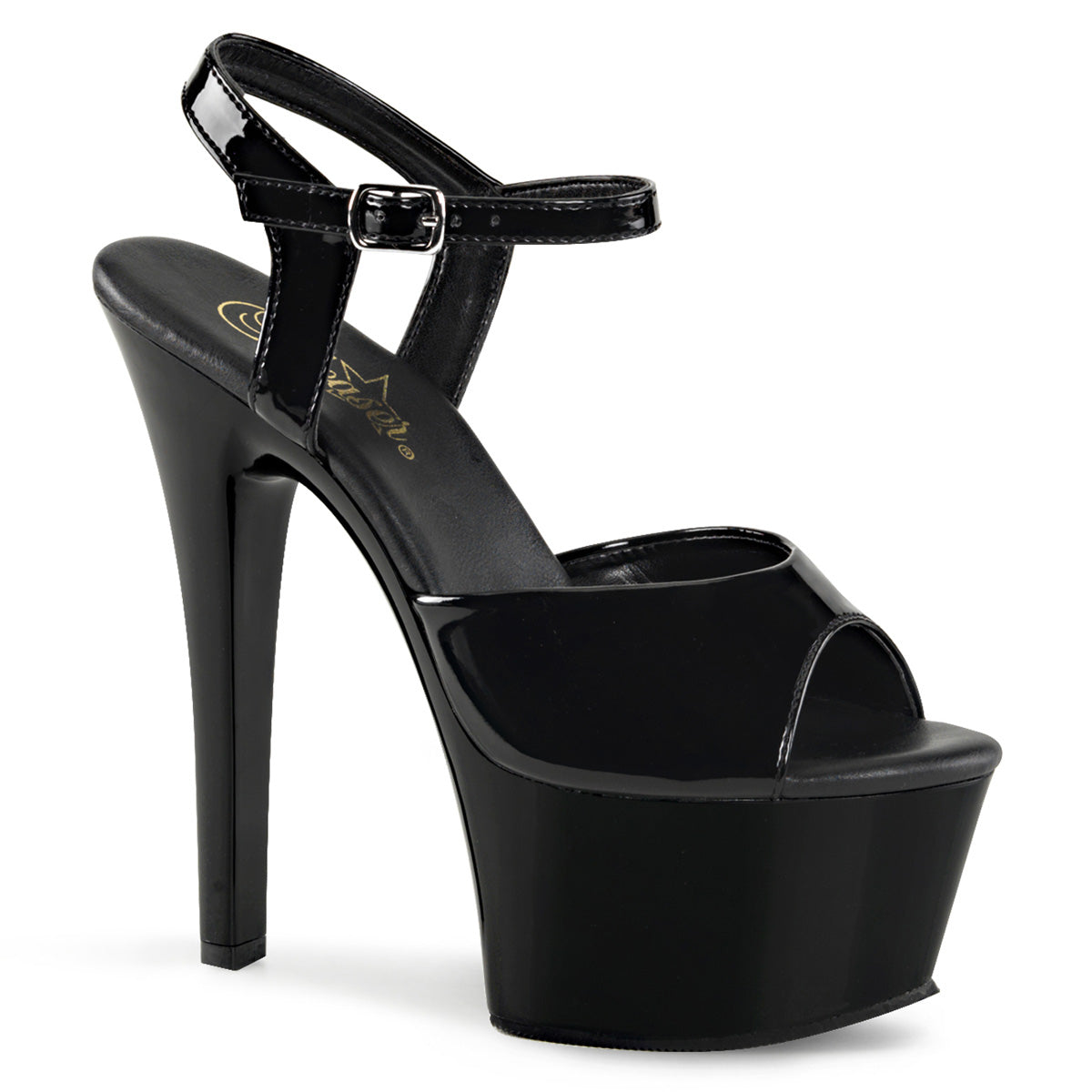 Black 6 Inch Pole Dance High Heels - Pleaser ASPIRE-609