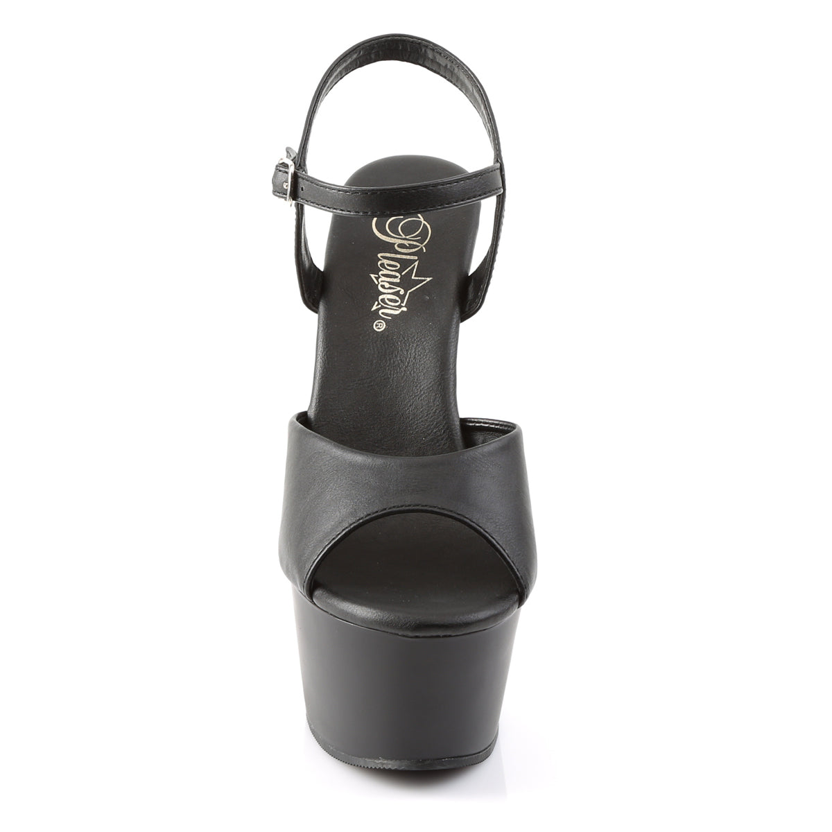 aspire 609 sexy pole dancing shoes with ankle straps black faux leather