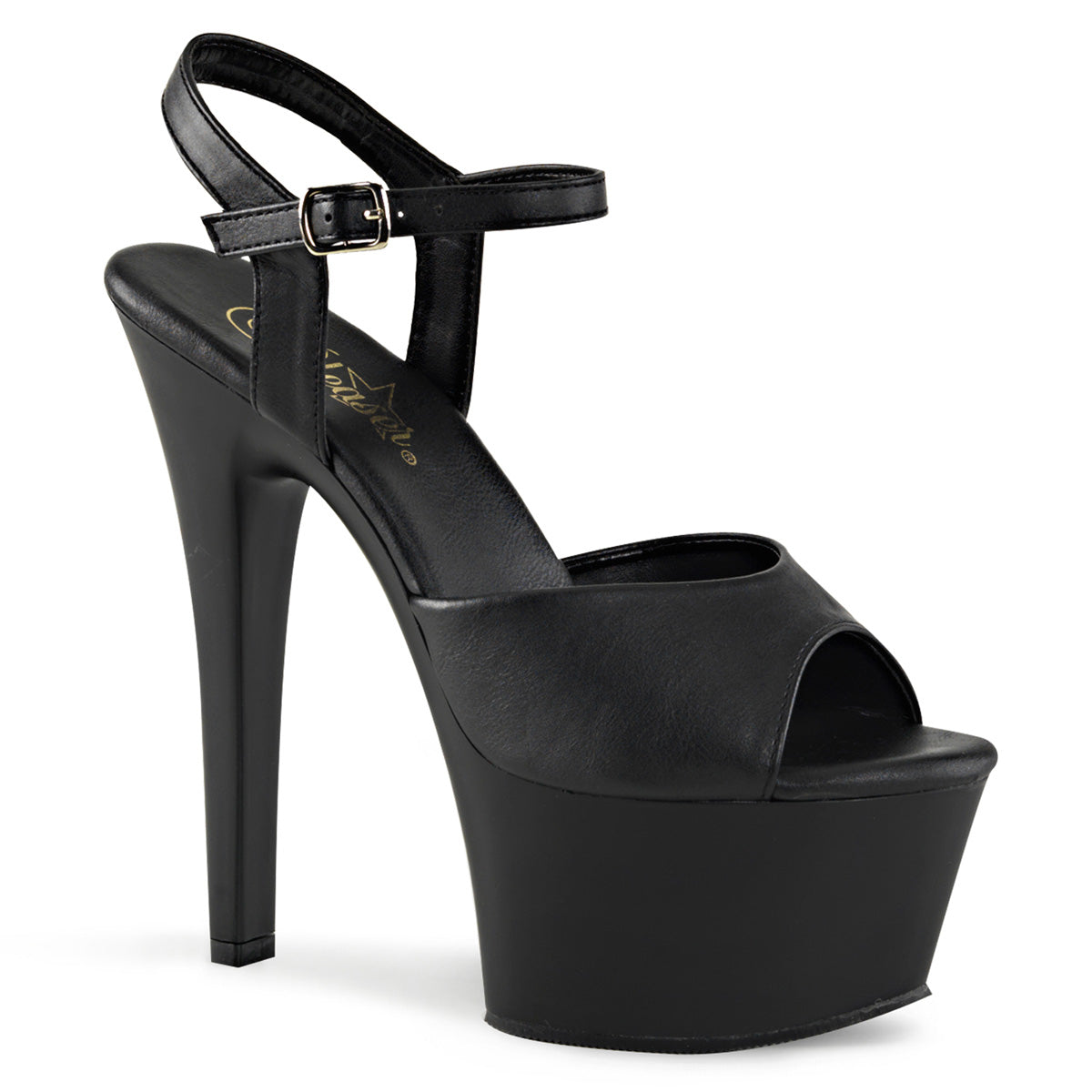 Black 6 Inch Sensual High Heels - Pleaser ASPIRE-609