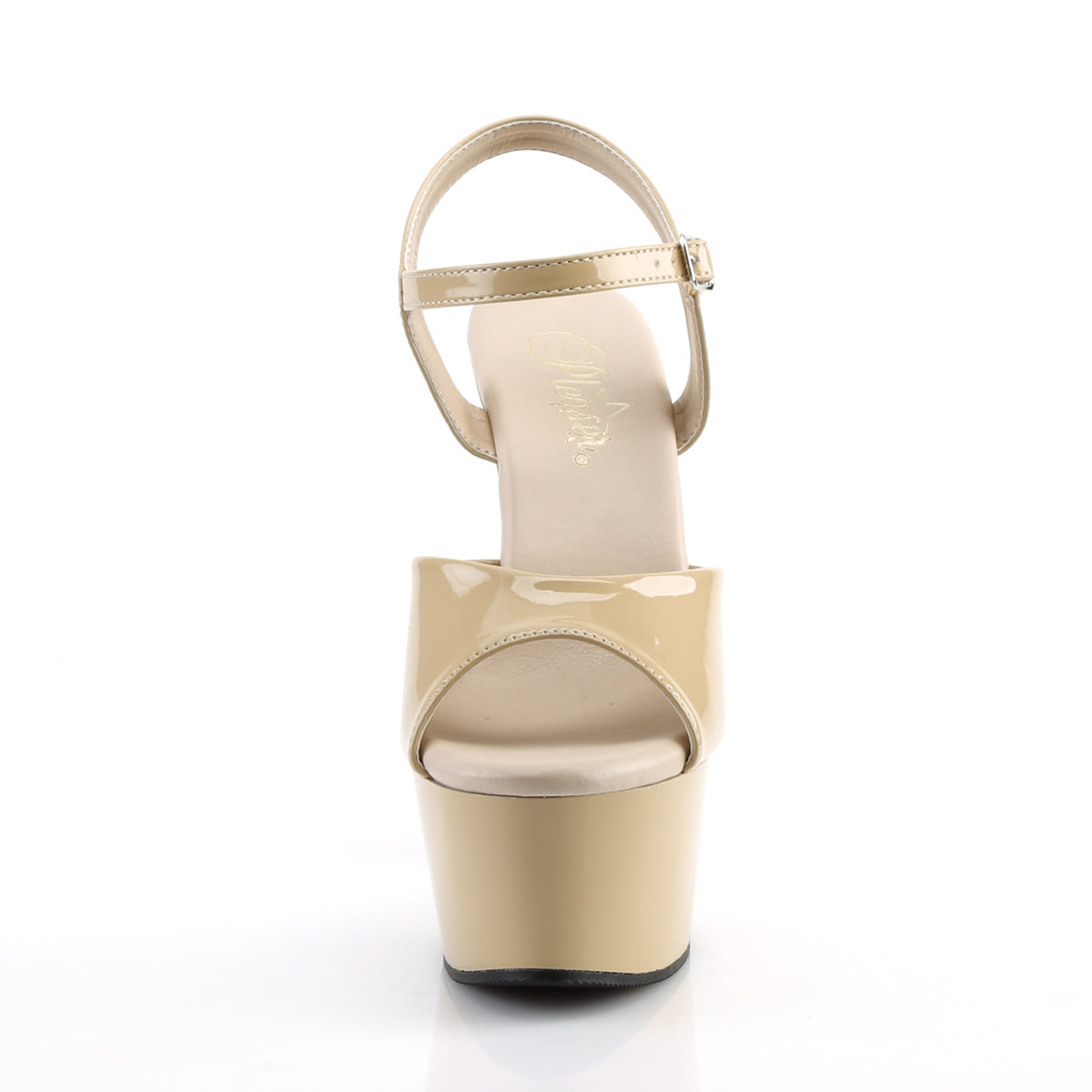 aspire 609 sexy pole dancing shoes with ankle straps cream heels