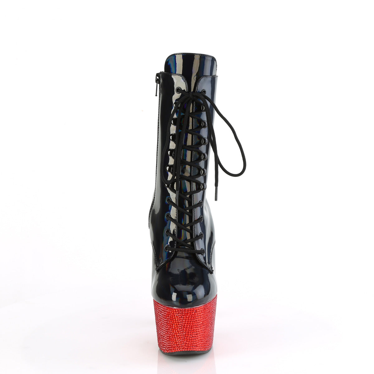 bejeweled 1020 7 pleaser blk holo pat red rs platforms exotic dancing