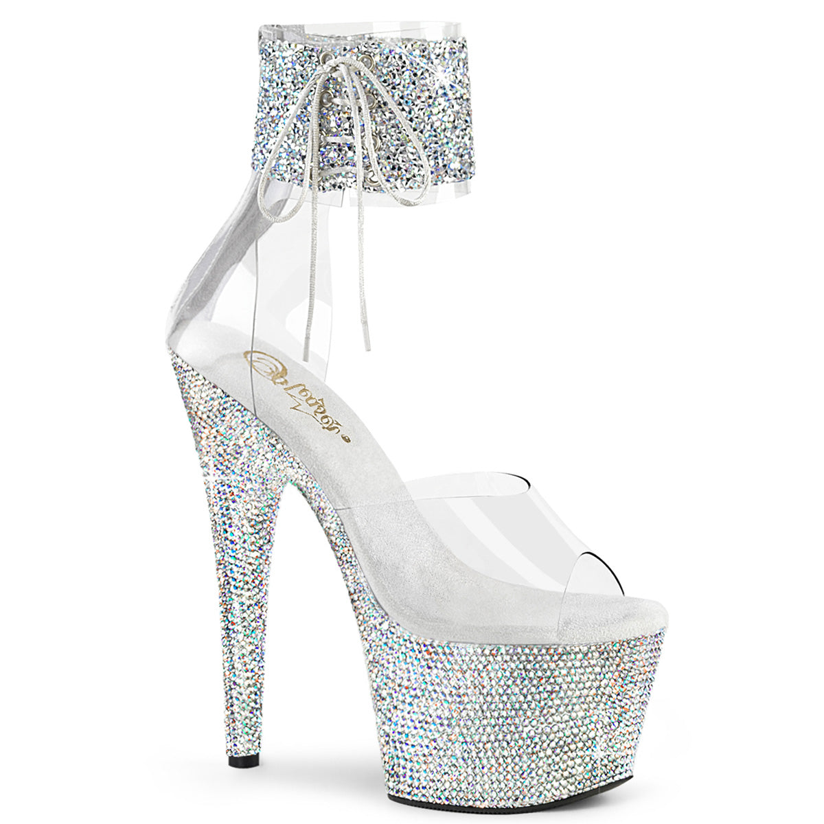 BEJEWELED-724RS-02 Pleaser Rhinestones Platforms Dancer Heels (Exotic Dancing)