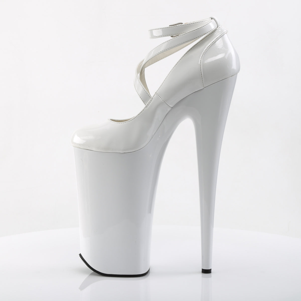BEYOND-087 Sexy 10" Heel White Pole Dancing Platforms-Pleaser- Sexy Shoes Pole Dance Heels