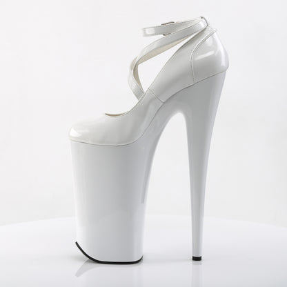 BEYOND-087 Sexy 10" Heel White Pole Dancing Platforms-Pleaser- Sexy Shoes Pole Dance Heels