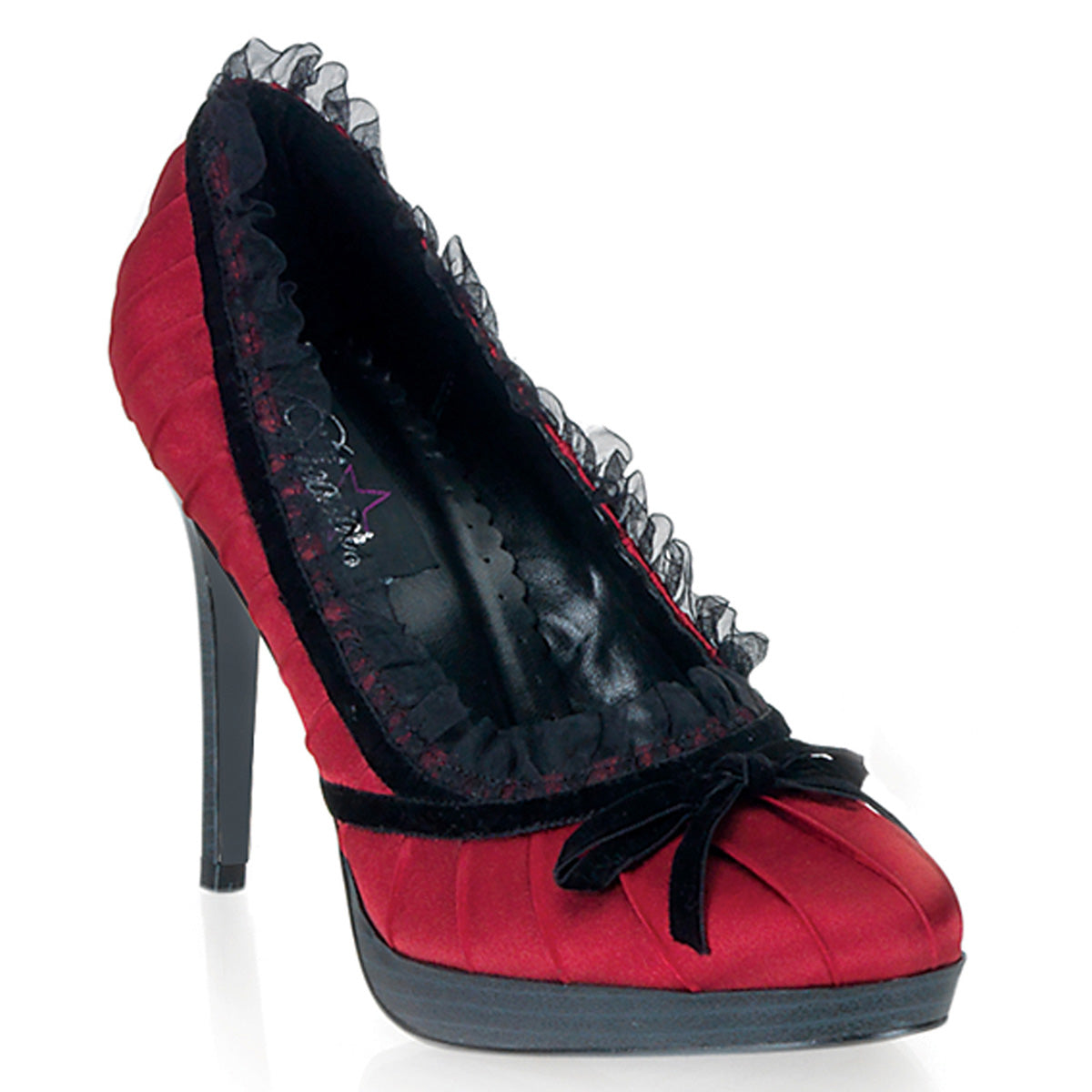 BLISS-38 Pin Up Couture Glamour 4 Heel Red Burlesque Shoes