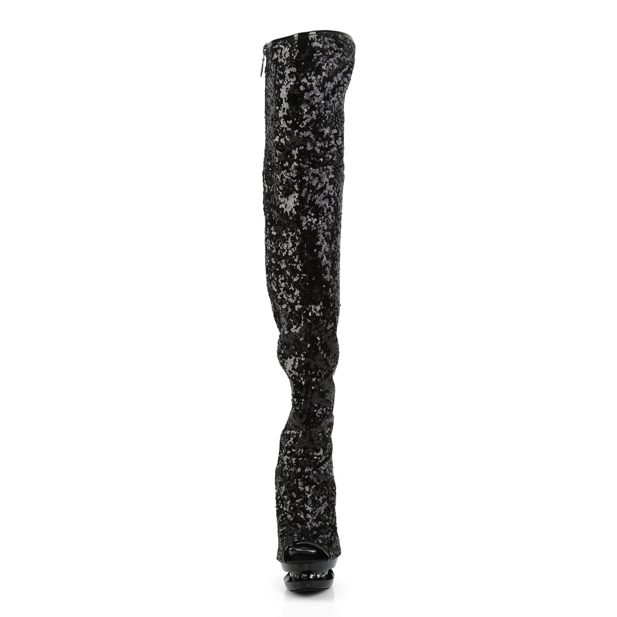 blondie r 3011 pleaser sexy shoes 6 inch sequined open toe thigh high boots