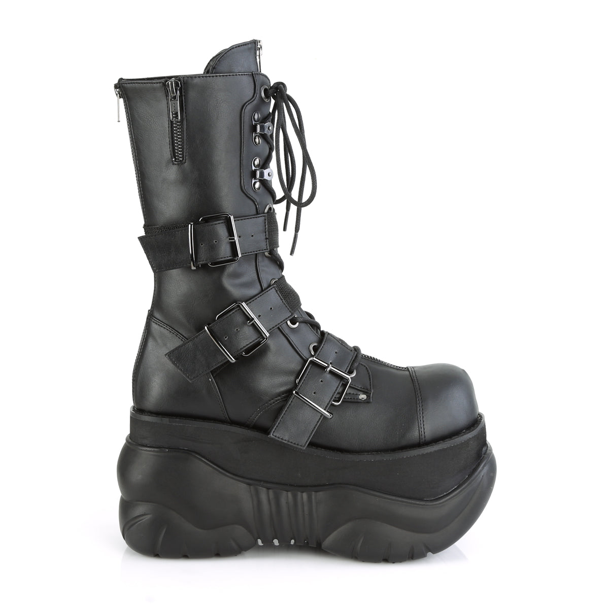 BOXER-230 Demoniacult Alternative Footwear Unisex Lace Up  Platforms Boots
