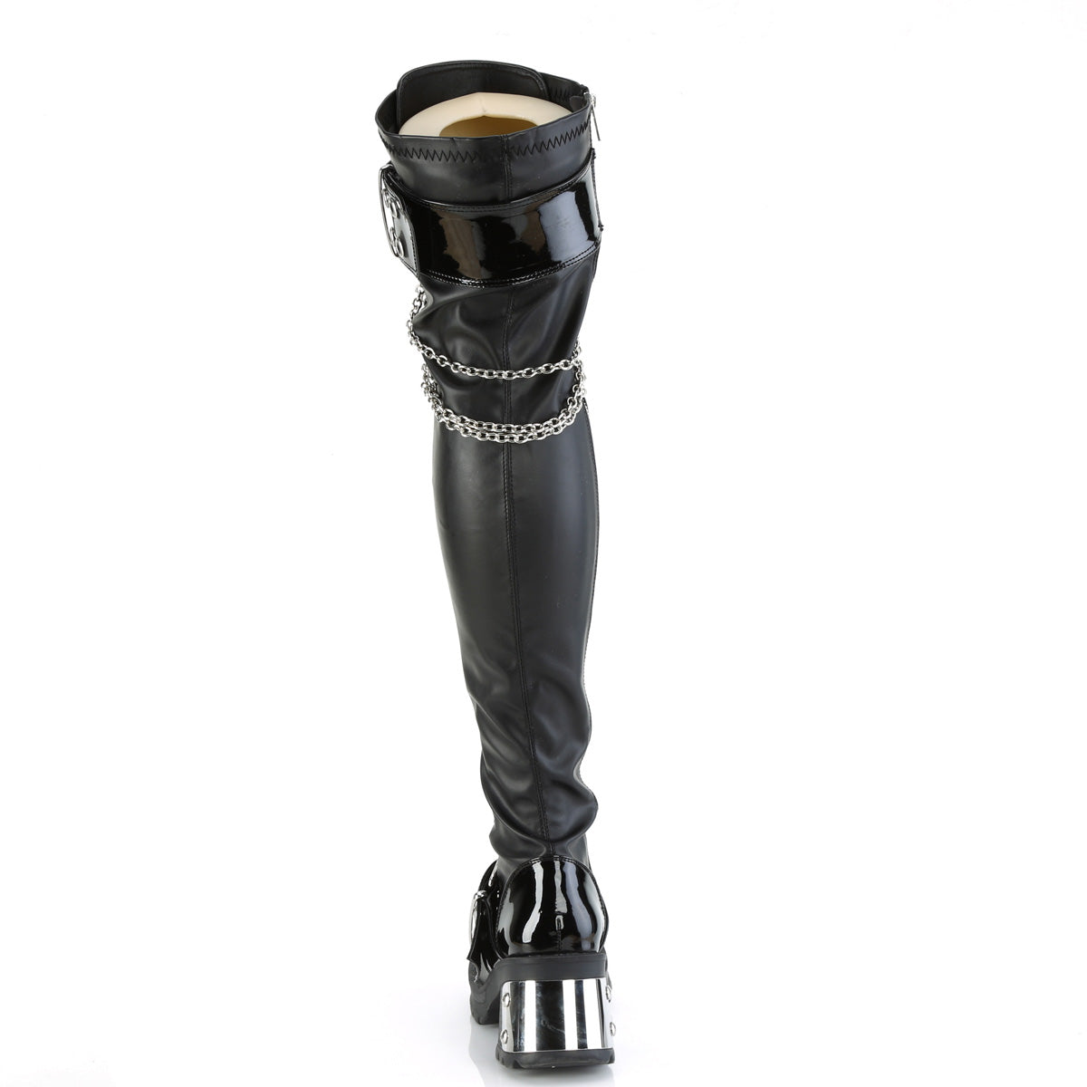 BRATTY-304 Demoniacult Alternative Footwear Lace Up Over-the-Knee Boots