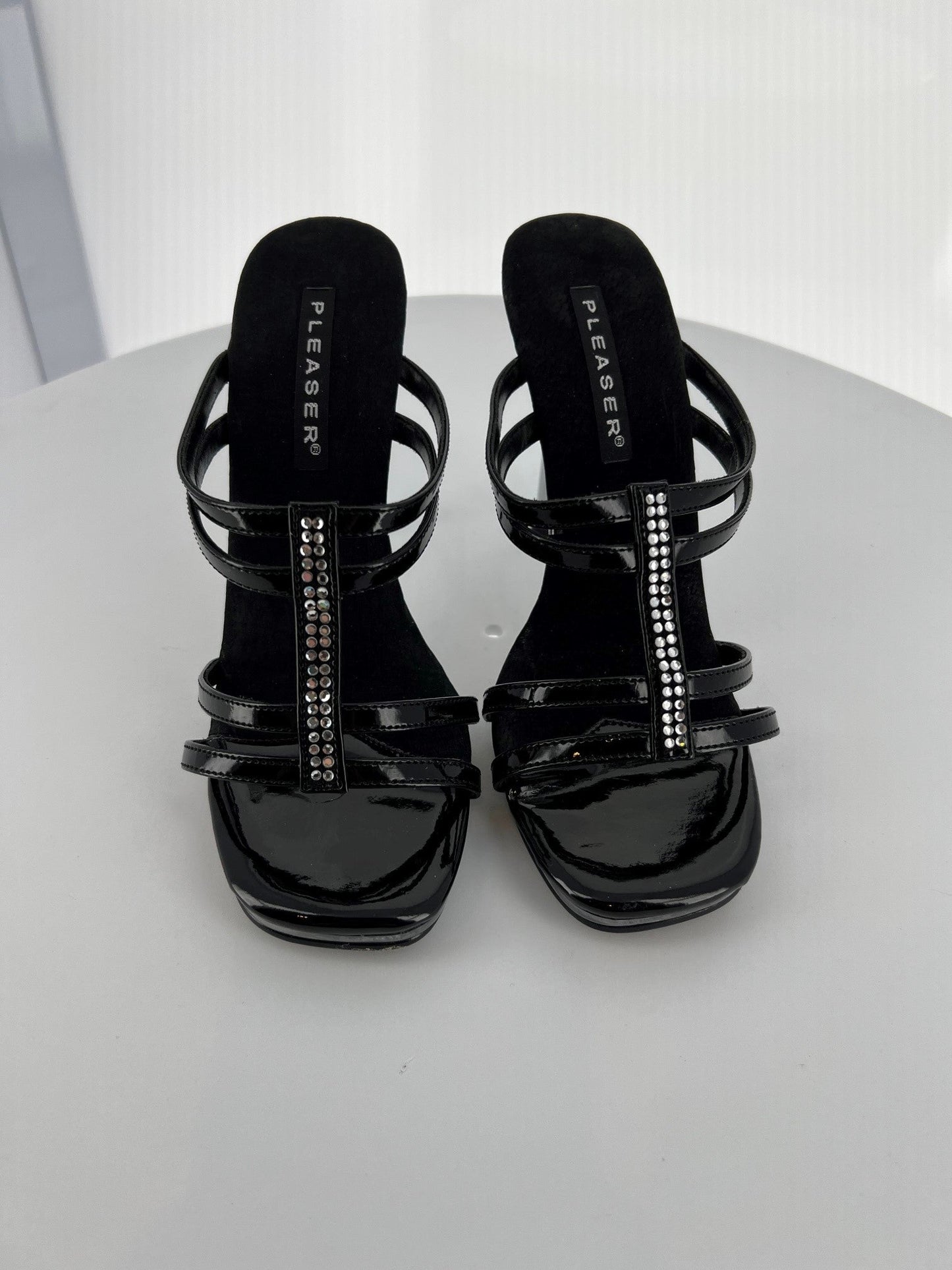 Chic-04 Pleaser BLK Patent Clear High Heel Alternatieve schoenen stopgezette verkoopvoorraad
