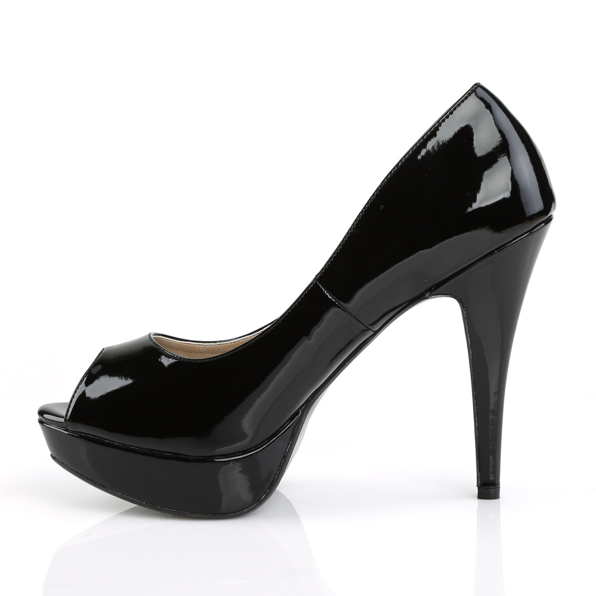 CHLOE-01 Pink Label 5 Inch Heel Black Patent Platform Shoes-Pleaser Pink Label- High Heels for Men