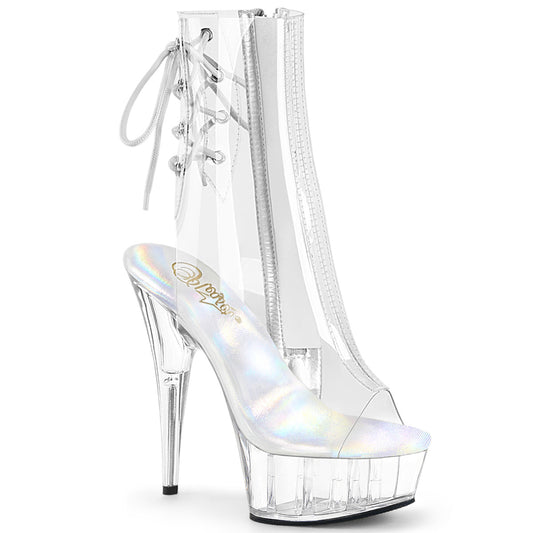 DELIGHT-1018C Pleaser Sexy Transparent Clear Kinky Boots Footwear