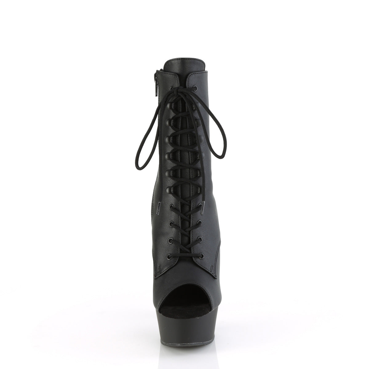 delight 1021 pleaser sexy footwear blk faux leather blk matte