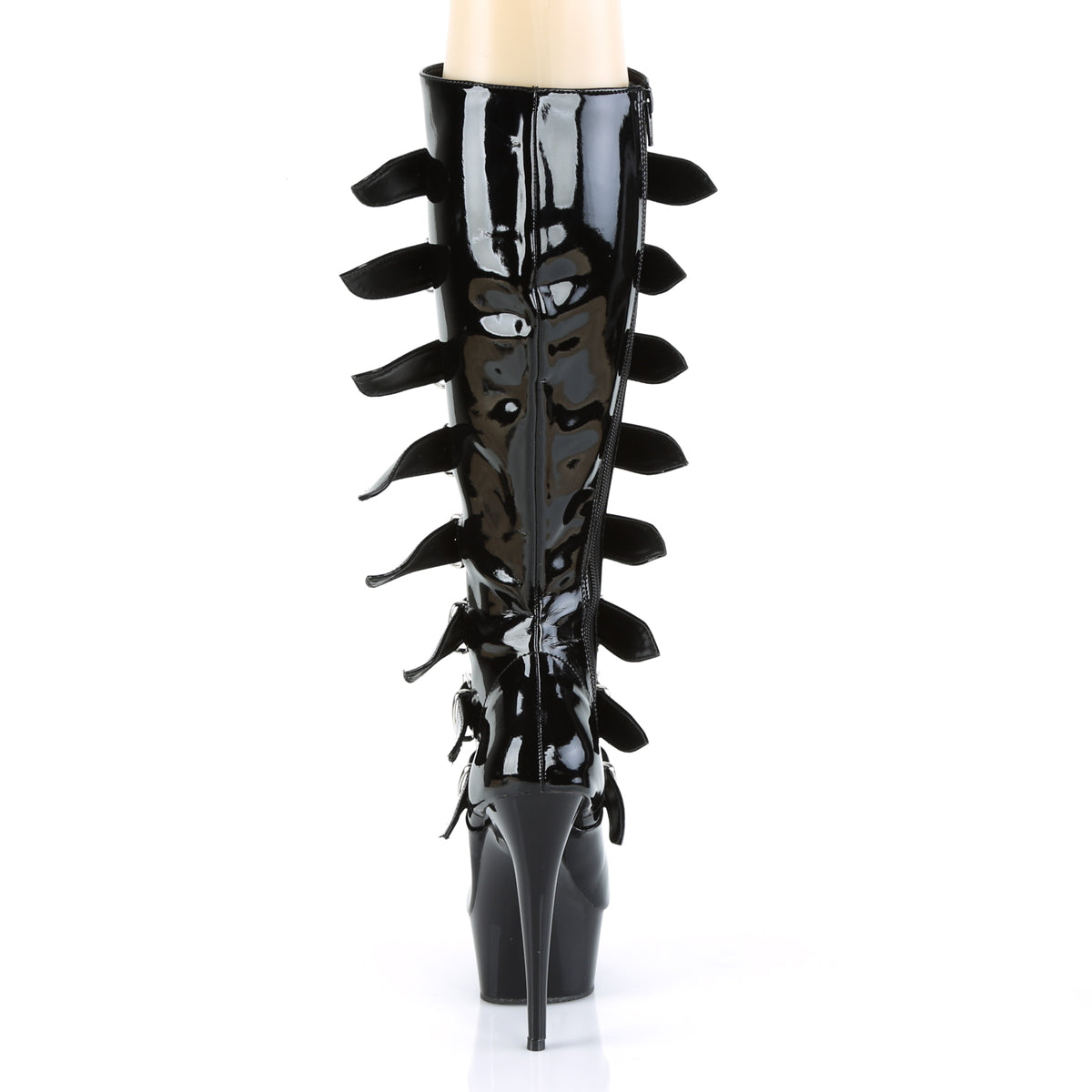 DELIGHT-2049 6 Inch Heel Black Patent Pole Dancing Platforms-Pleaser- Sexy Shoes Fetish Footwear