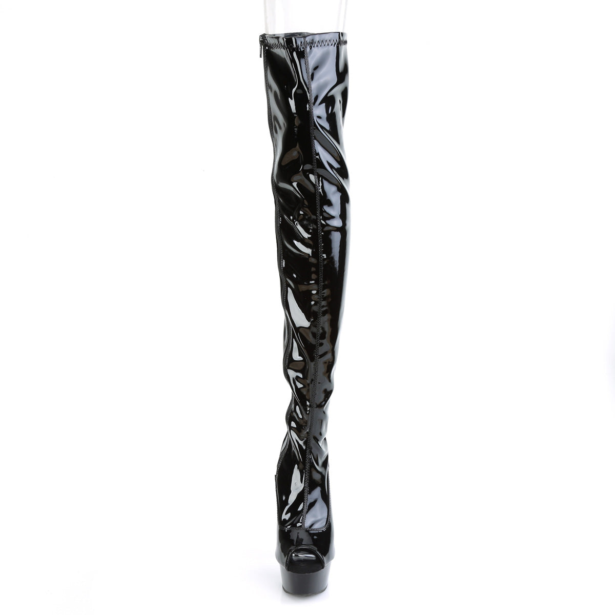 delight 3011 pleaser platforms exotic dancing sexy black str patent black fetish footwear
