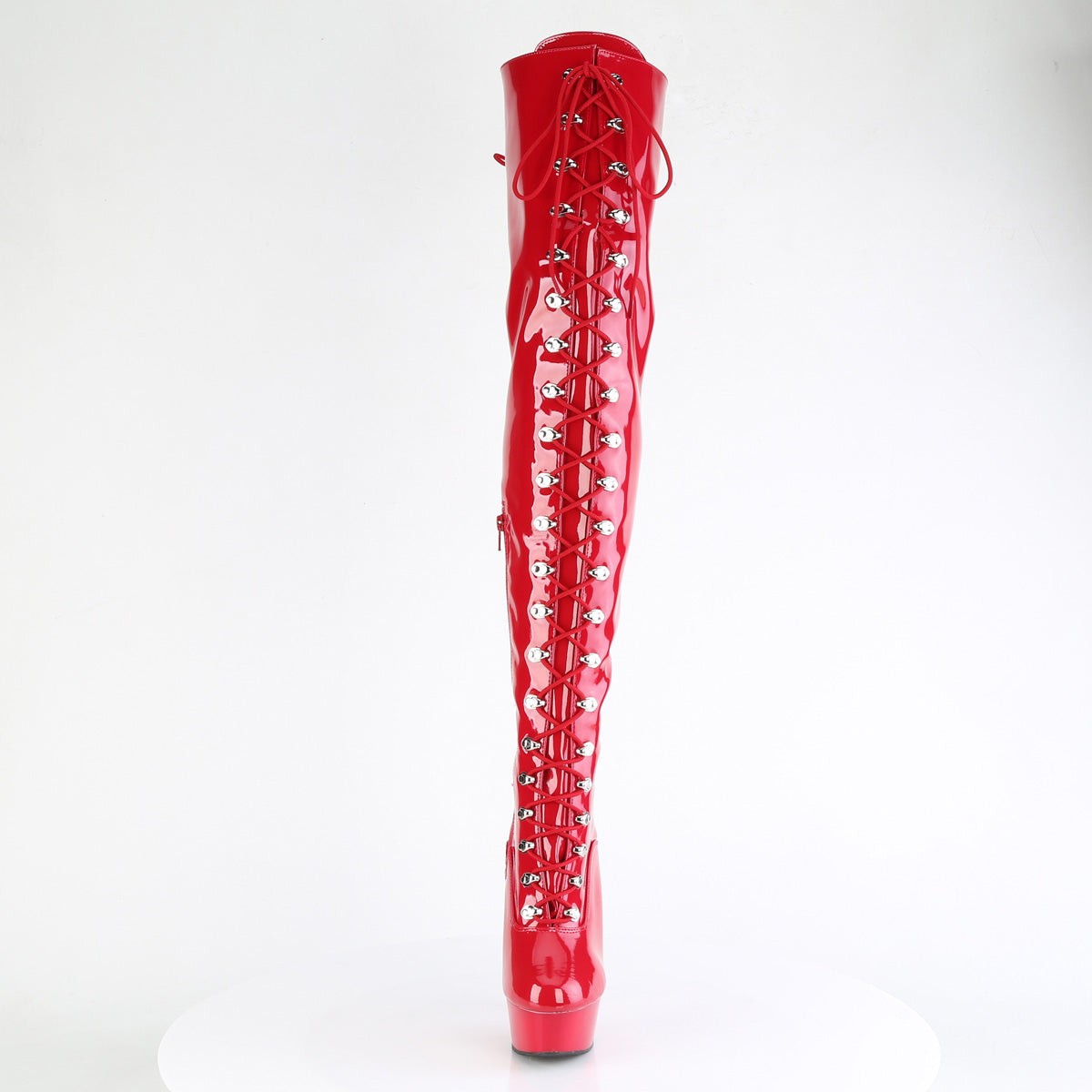delight 3022 pleaser sexy footwear red str pat red