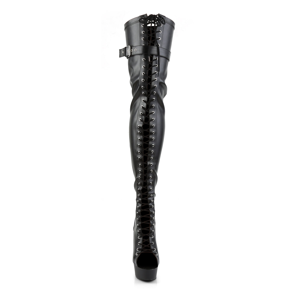 delight 3025 pleaser sexy shoes 6 inch lace up stretch platforms lace up thigh high boots