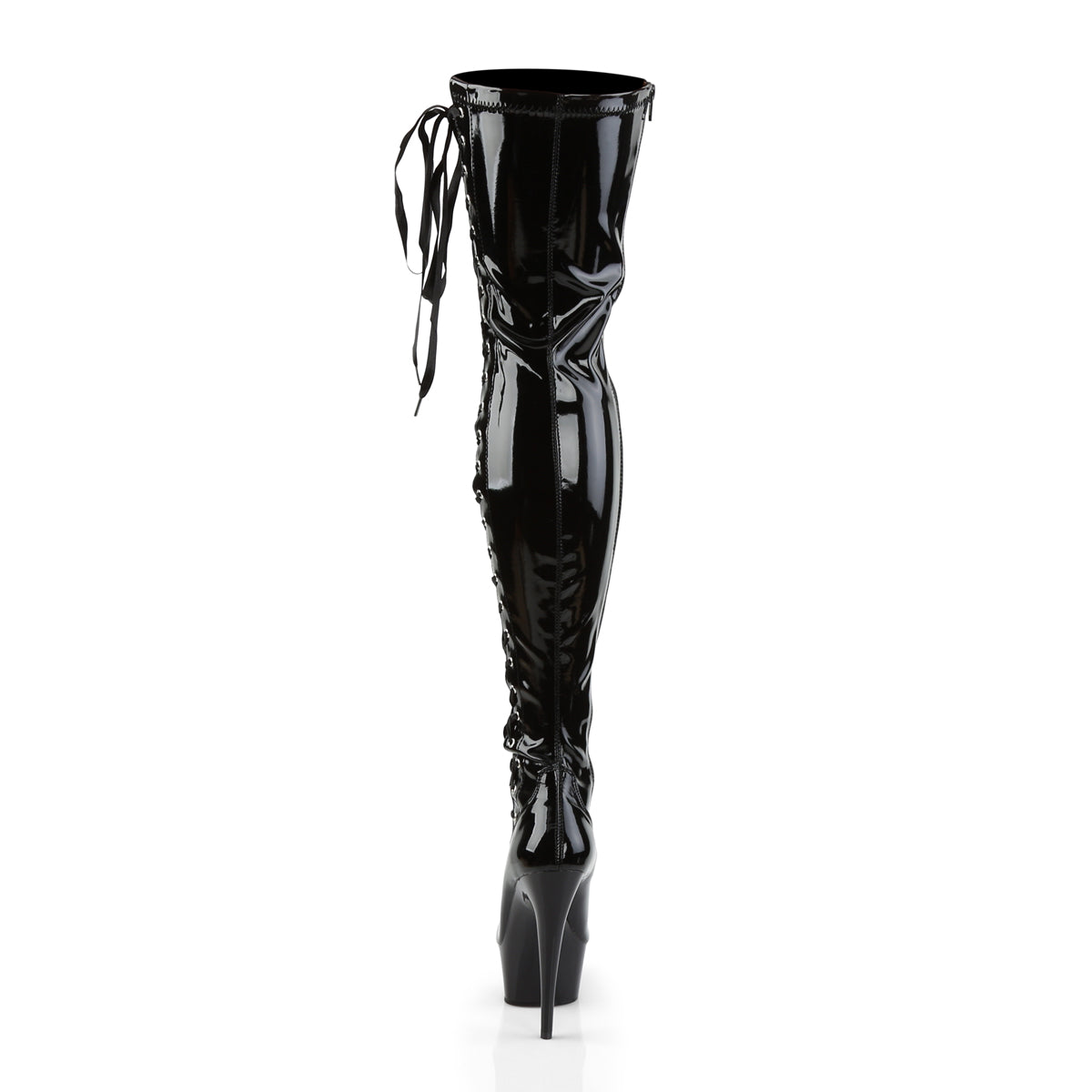 delight 3030 pleaser sexy shoes 6 inch lace up stretch platforms denim thigh high boots