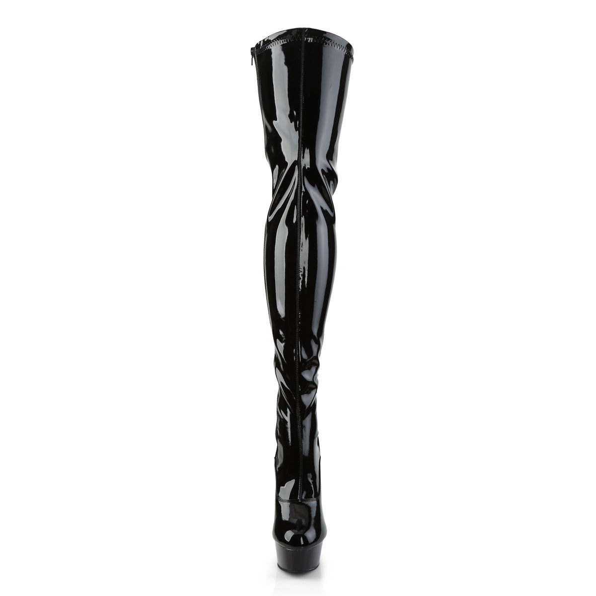 delight 3063 pleaser sexy shoes 6 inch back lace platforms thigh high length boots side zip