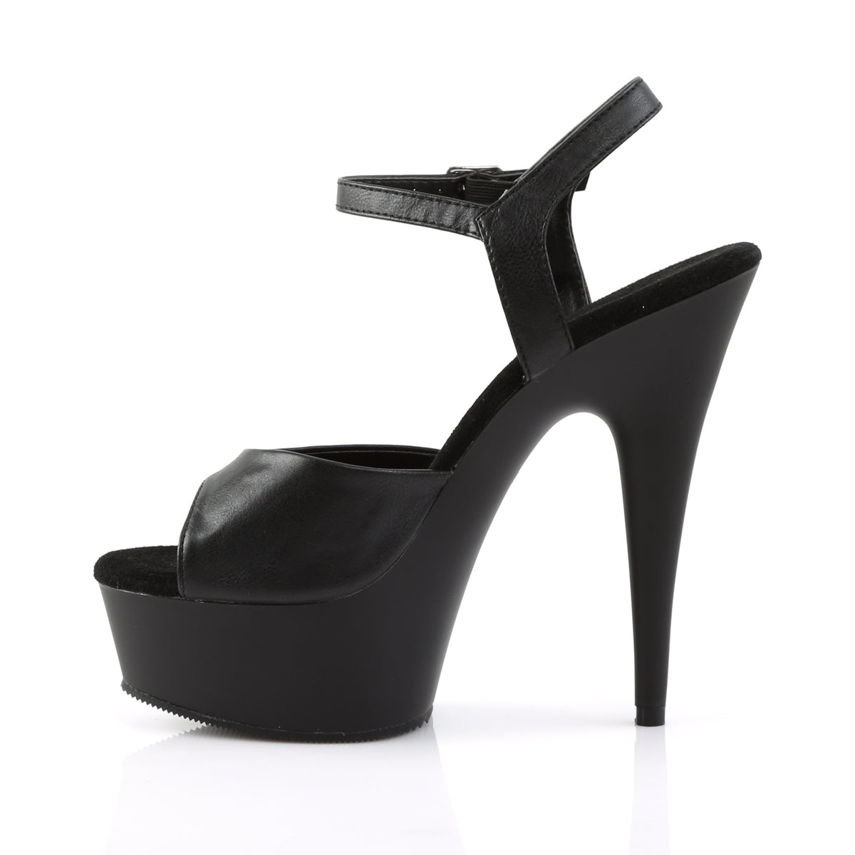 DELIGHT-609 Pleaser 6 Inch Heel Black Pole Dancing Platform-Pleaser- Sexy Shoes Pole Dance Heels