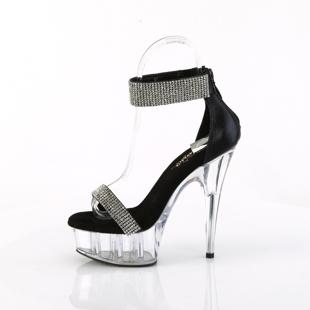 delight 641 pleaser sexy footwear slv shimmery fabric clr