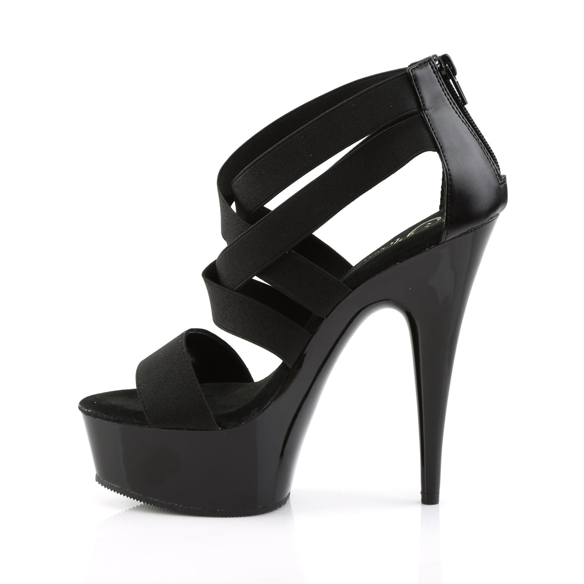 DELIGHT-669 Pleaser 6 Inch Heel Black Pole Dancing Platforms-Pleaser- Sexy Shoes Pole Dance Heels