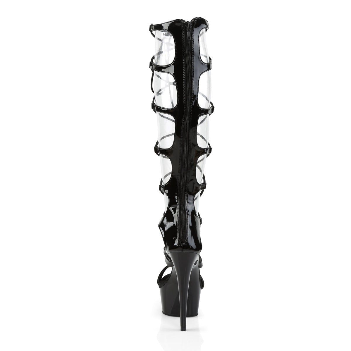 delight 696lc pleaser sexy shoes 6 inch heel 1 3 4 inch platforms lace up open toe open back bootsie