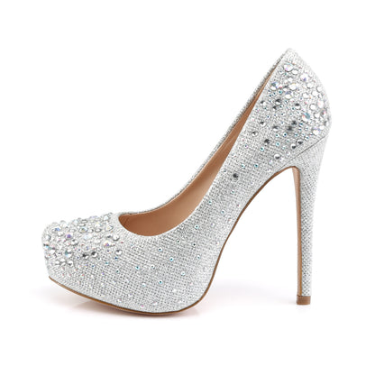 DESTINY-06R Fabulicious 5 Inch Heel Silver Glitter Sexy Shoe-Fabulicious- Sexy Shoes Pole Dance Heels
