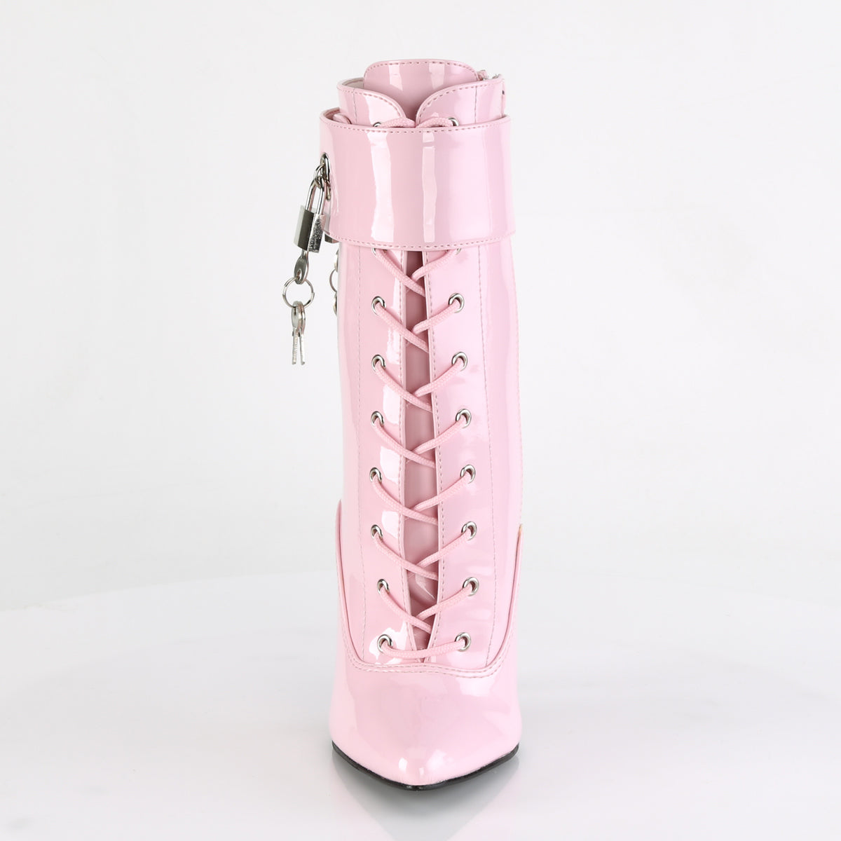 devious fetish shoes no platforms domina 1023 b pink shiny