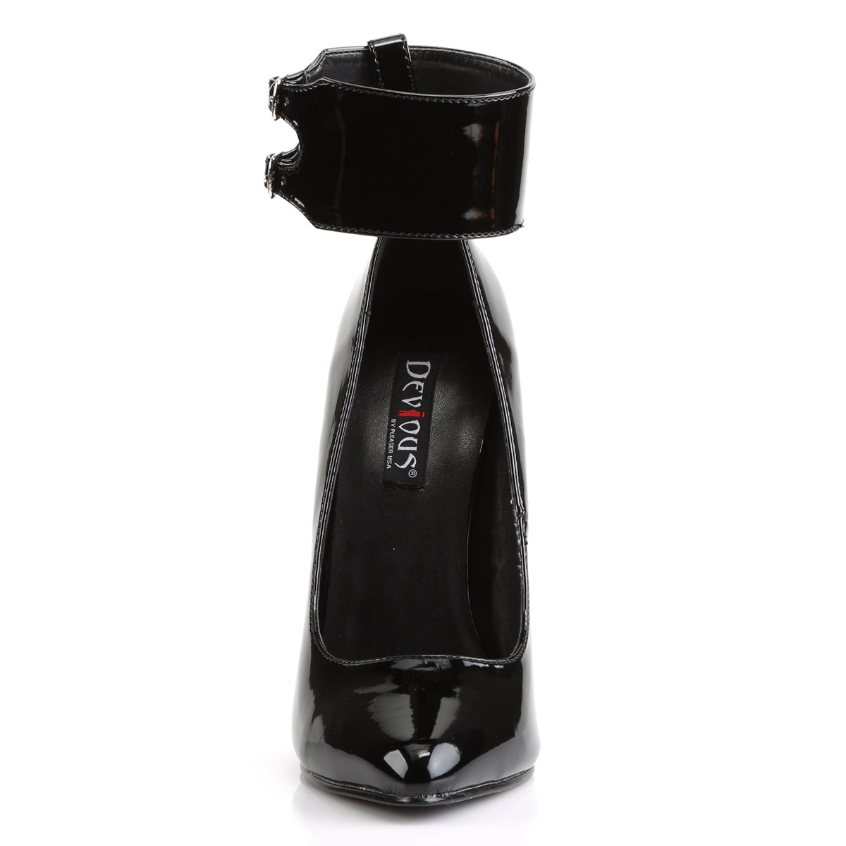 domina 434 devious fetish shoes 6 inch stiletto heel shoes pumps with interchangeable ankle cuffs