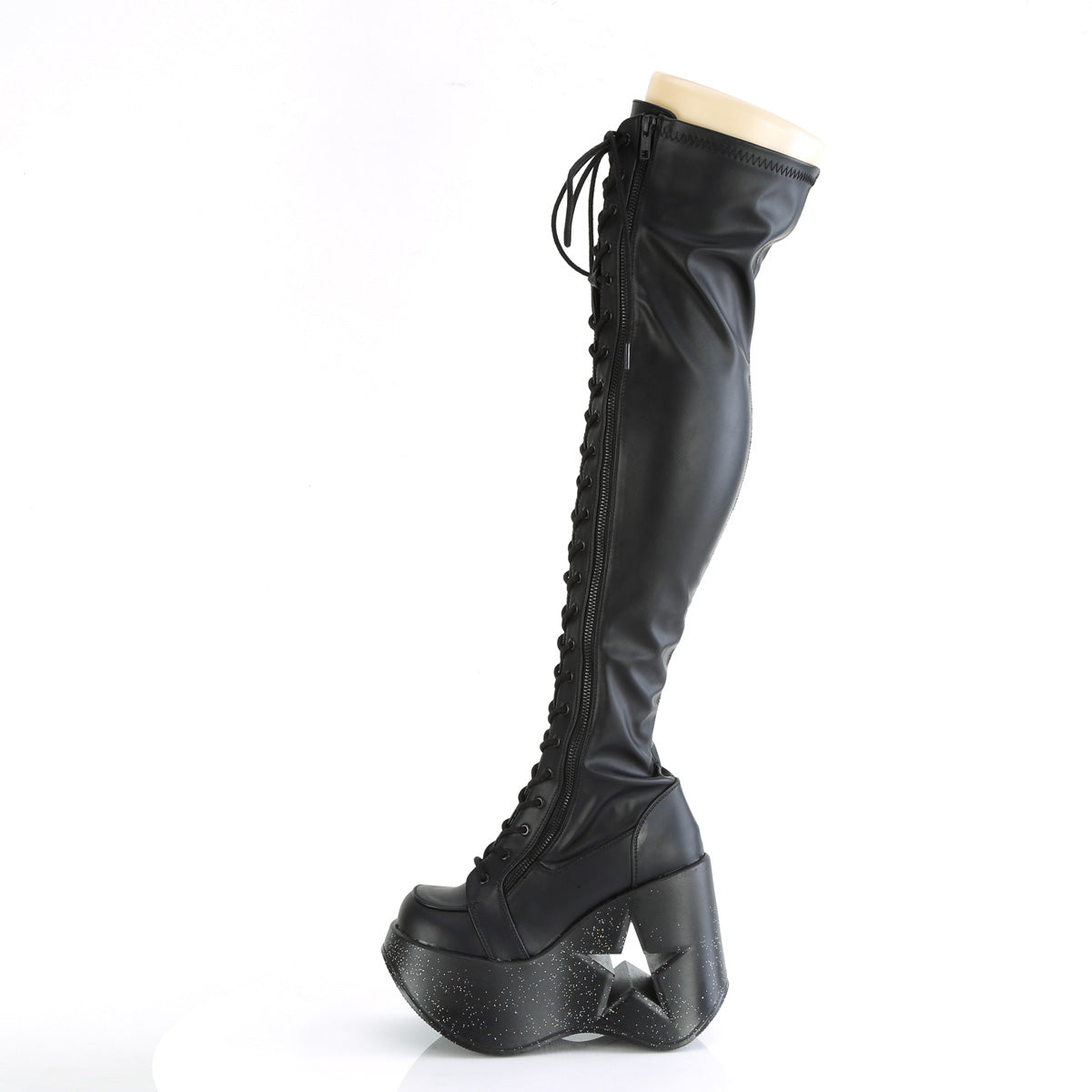 DYNAMITE-300 Demoniacult Alternative Footwear Women's Over-the-Knee Boots