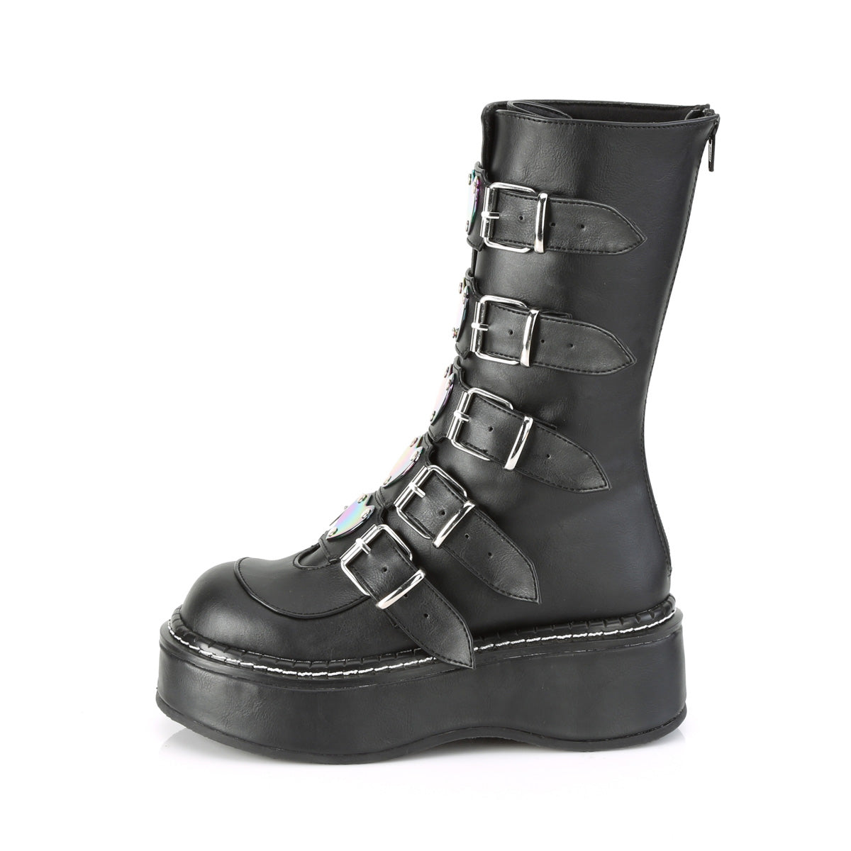emily 375 demonia footwear womens over the knee boots black