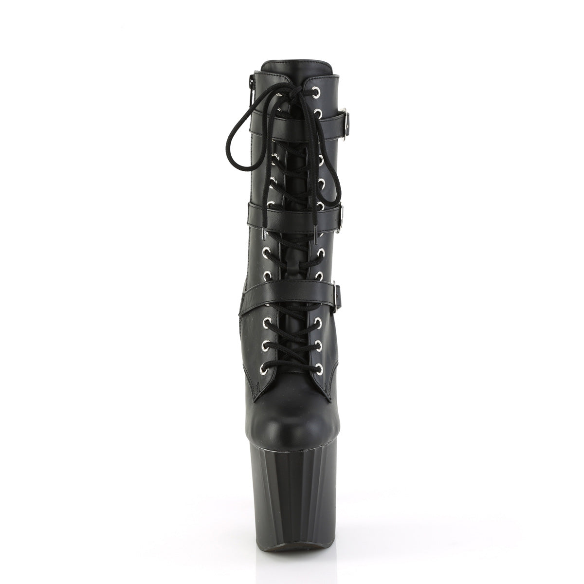 enchant 1043 pleaser black faux le black matte shoes