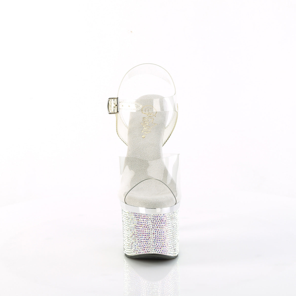 esteem 708dm pleaser clear slv chrome slv ab rs shoes