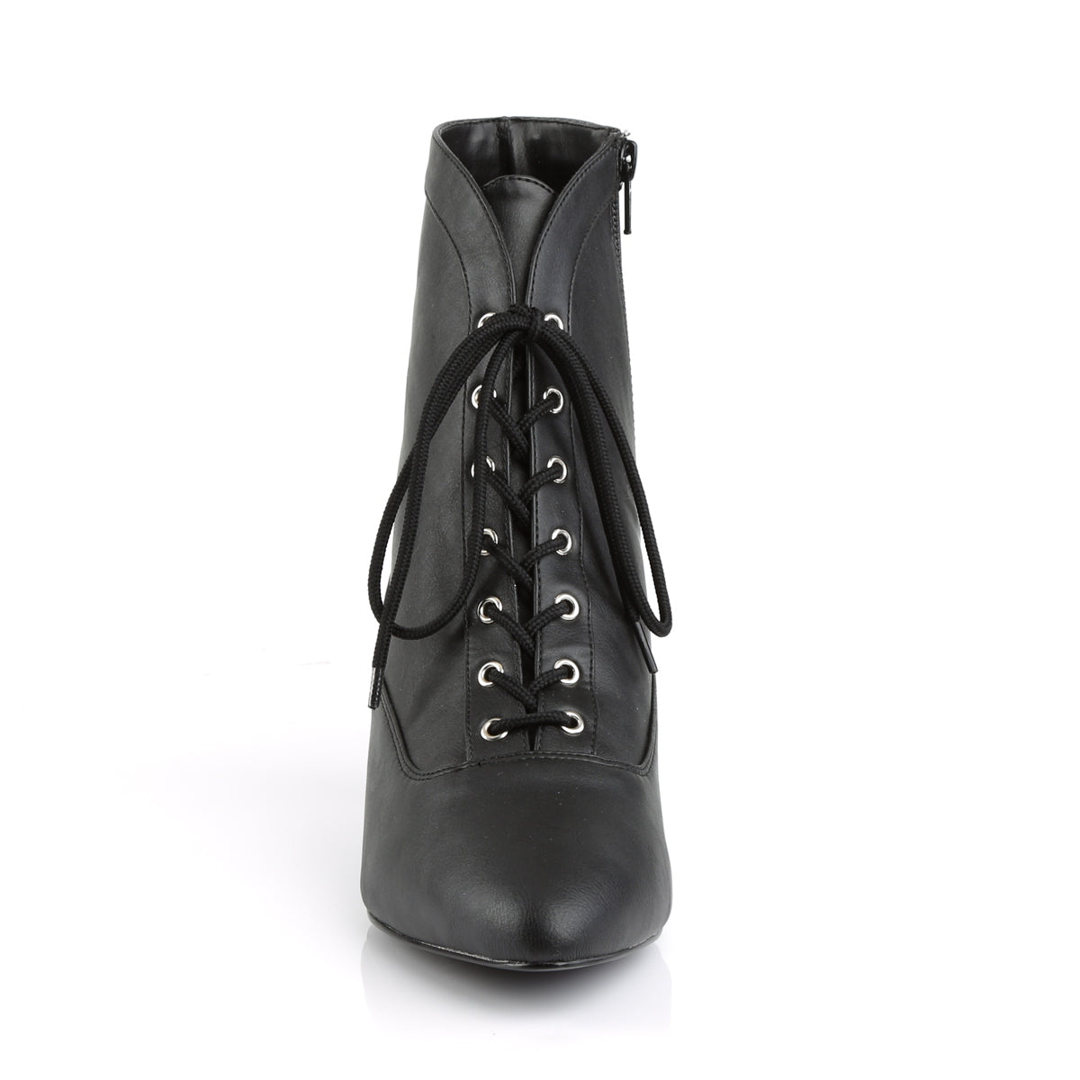 pleaser pink label fetish shoes no platforms fab 1005 black faux leather