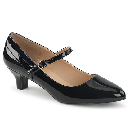 FAB-425 Large Size Ladies Shoes 2" Heel Black Patent Fetish Footwear
