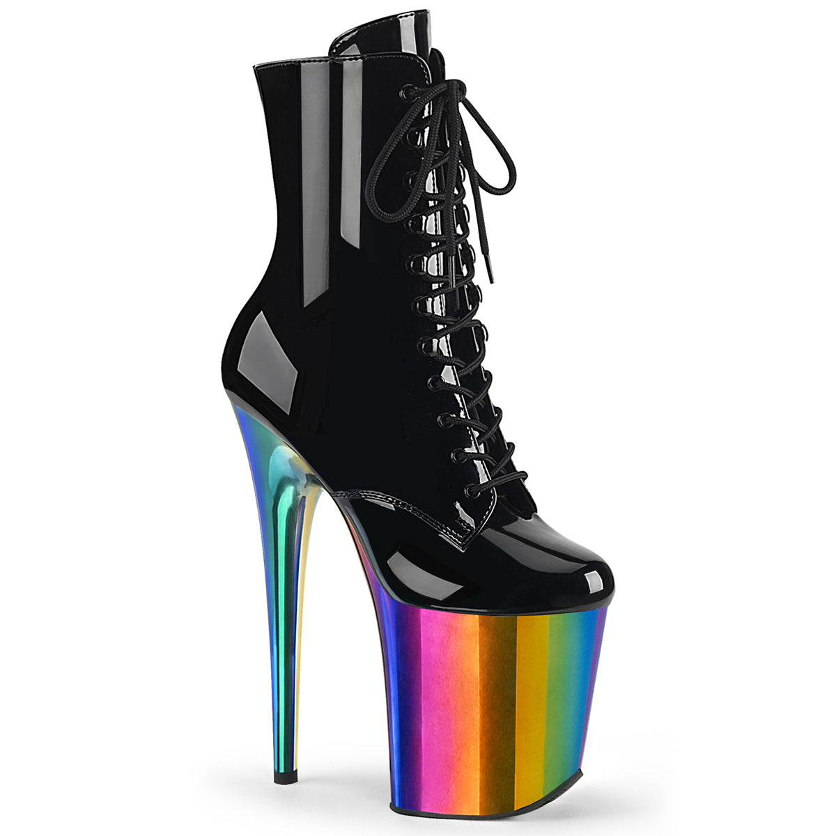 FLAMINGO-1020RC-Black-Pat-Rainbow-Chrome-Pleaser-Platforms-(Exotic-Dancing)