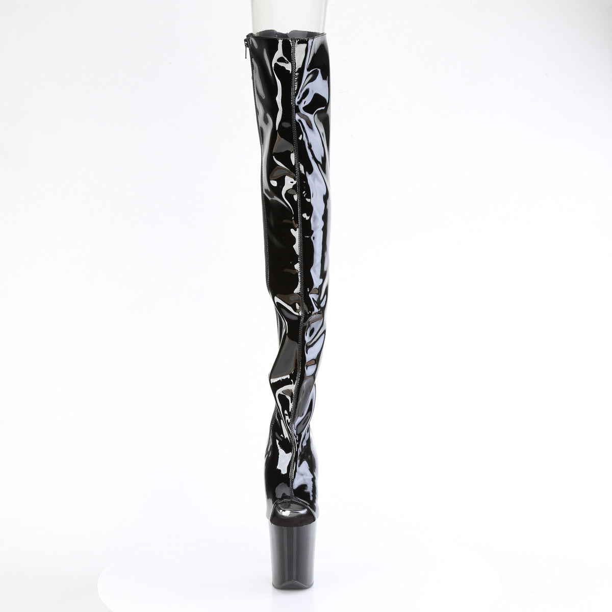 flamingo 3017 pleaser sexy footwear blk str pat blk