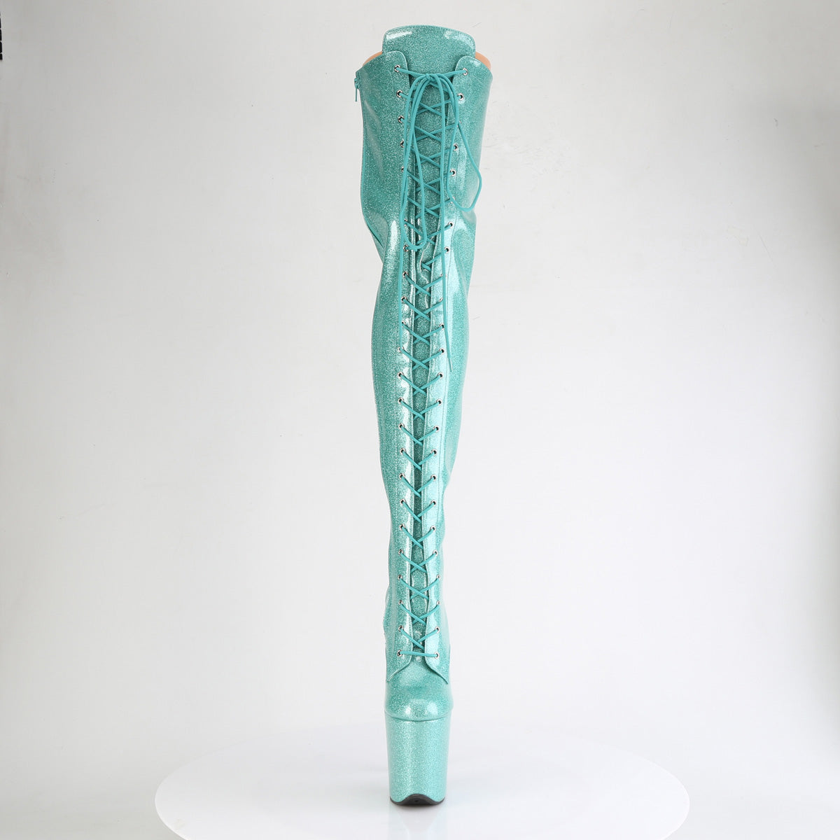 flamingo 3020gp pleaser pole dancing shoes aqua glitter pat m