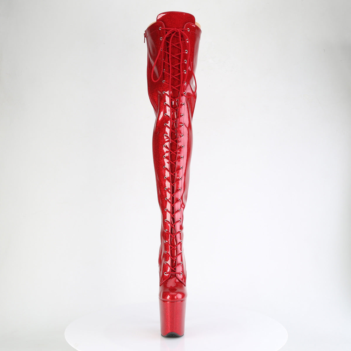 flamingo 3020gp pleaser pole dancing shoes red glitter pat m