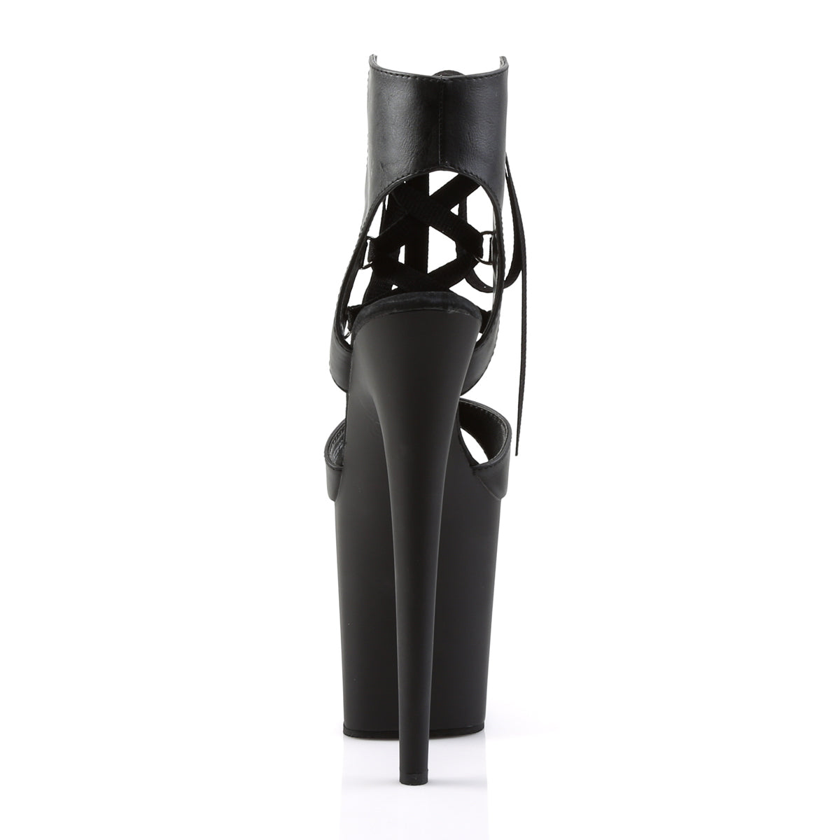 FLAMINGO-800-14 Pleaser 8 Inch Heel Black Pole Dance Shoes-Pleaser- Sexy Shoes Fetish Footwear