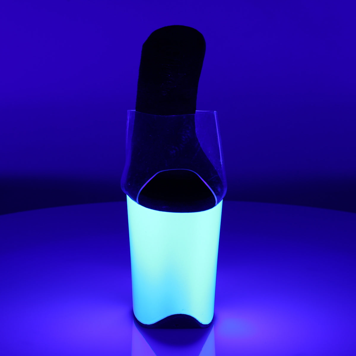 flamingo 801uv pleaser sexy shoes 8 inch heel uv platforms slide slip on shoes