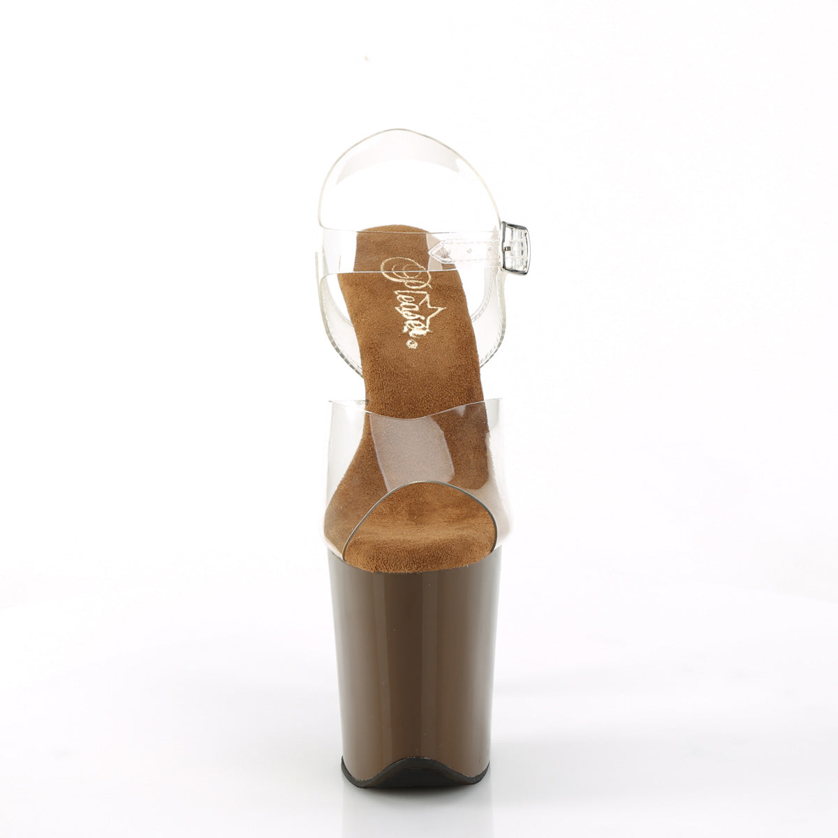 flamingo 808 pleaser clear mocha shoes