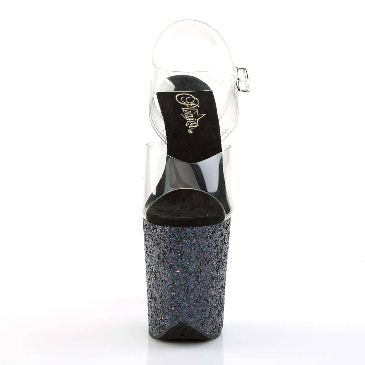 flamingo 808lg sexy pole dancing high heel holographic glitter black stripper shoes