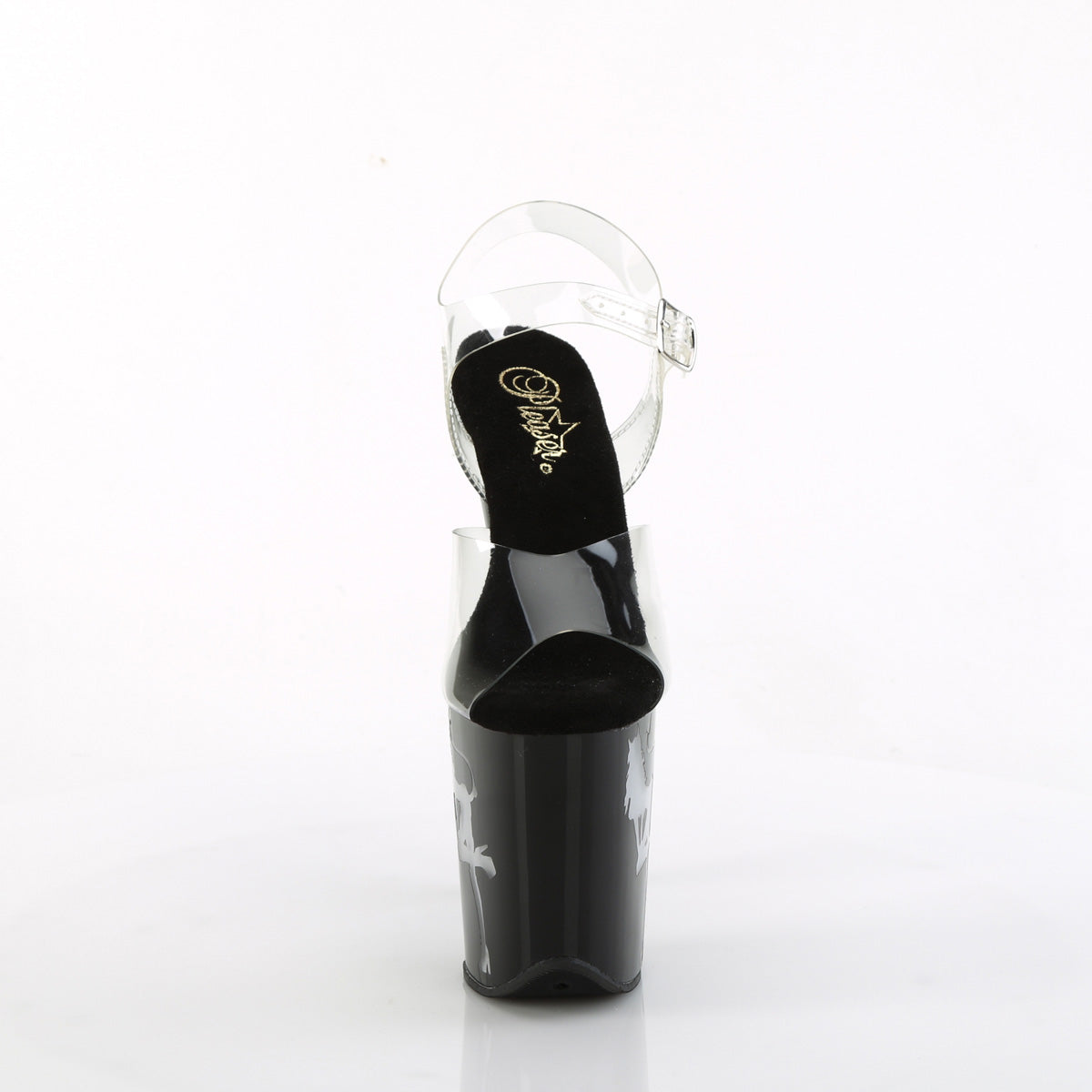 flamingo 808nldg pleaser clear black multi shoes