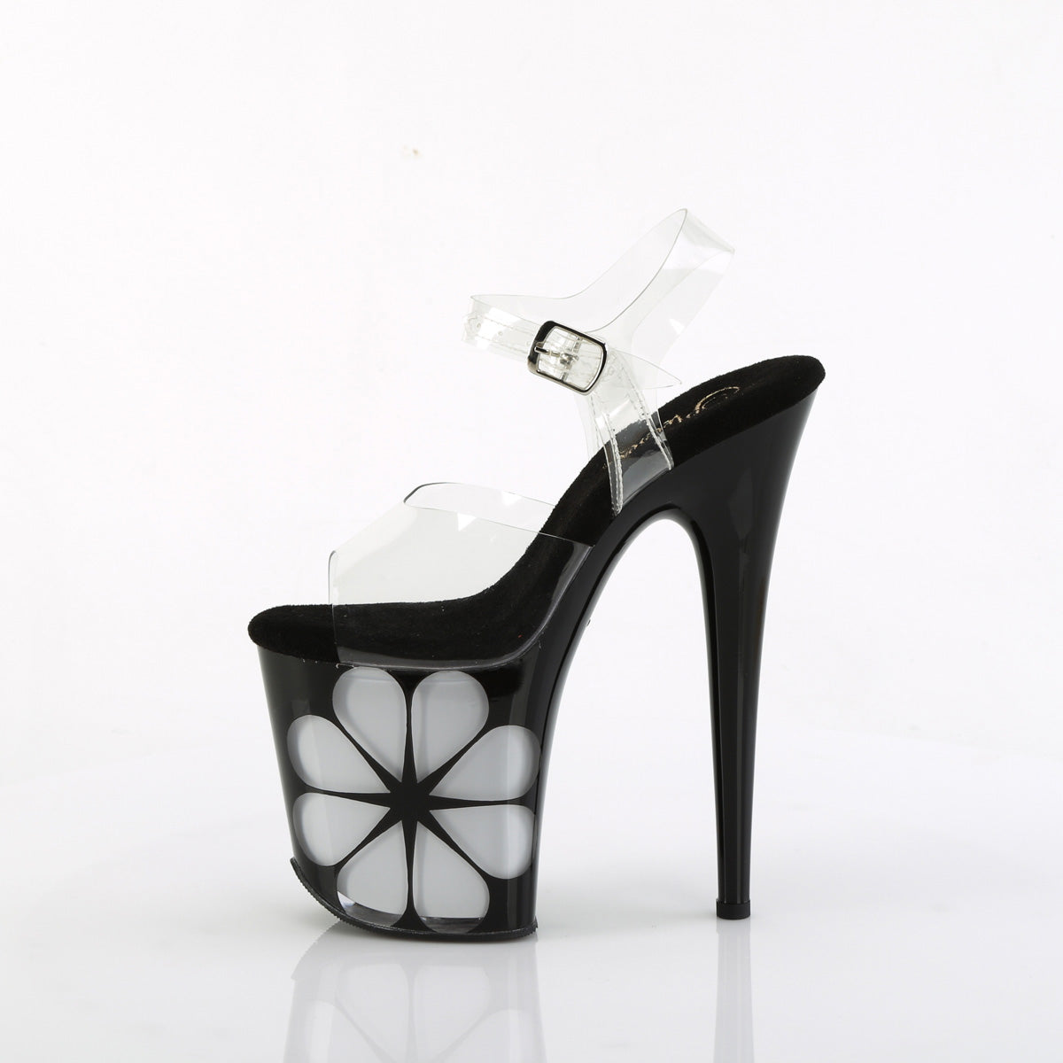 flamingo 808nlsk pleaser clear black multi shoes