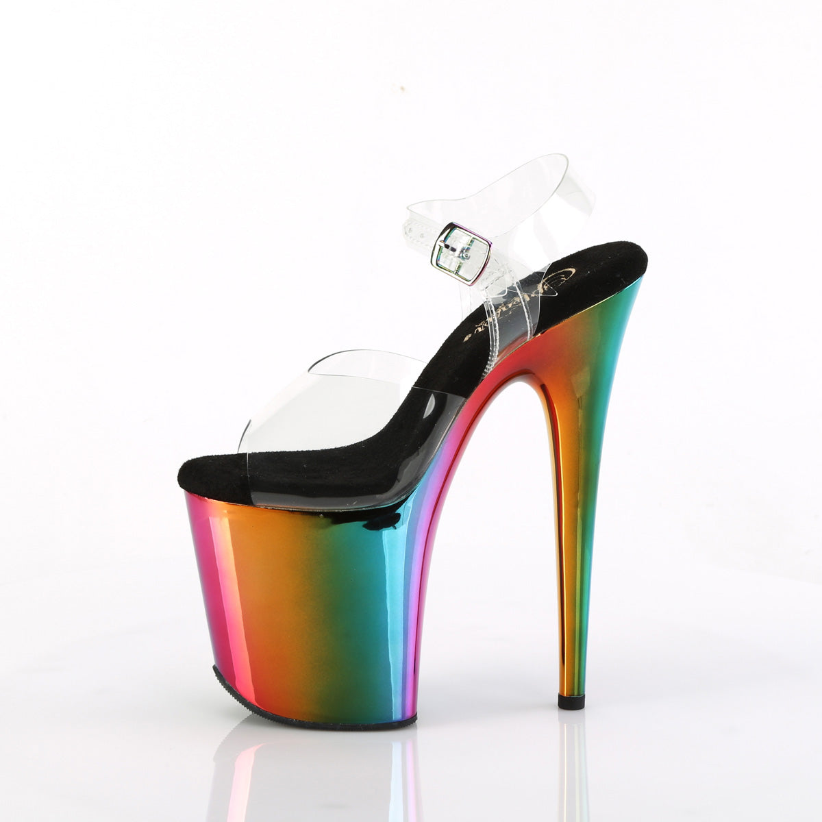 flamingo 808rg 02 pleaser clear rainbow confetti shoes